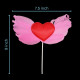 Heart With Wings Cake Topper (Pink)