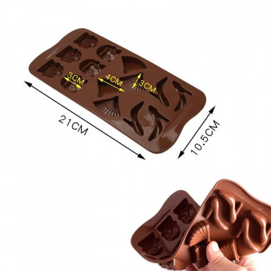 Heels, Hand Fan, Hand Bag Silicone Chocolate Mould