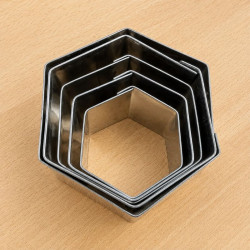 Hexagon Shape Stainless Steel Cookie Cutter (Set of 5)