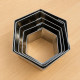 Hexagon Shape Stainless Steel Cookie Cutter (Set of 5)