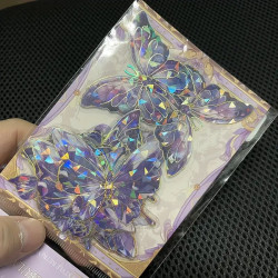 Holographic 3D Butterfly Stickers (20 Pieces) - Purple