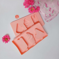 Ice Cream Watermelon 3 Cavity Silicone Popsicle Mould