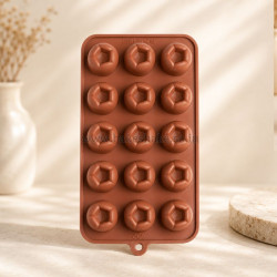 Indented Floral Design Chocolate Silicone Mould