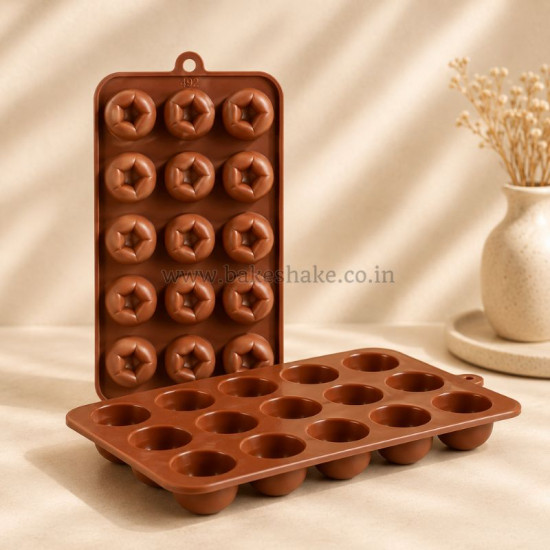Indented Floral Design Chocolate Silicone Mould