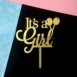 It's A Girl Acrylic Cake Topper (ACT-51)