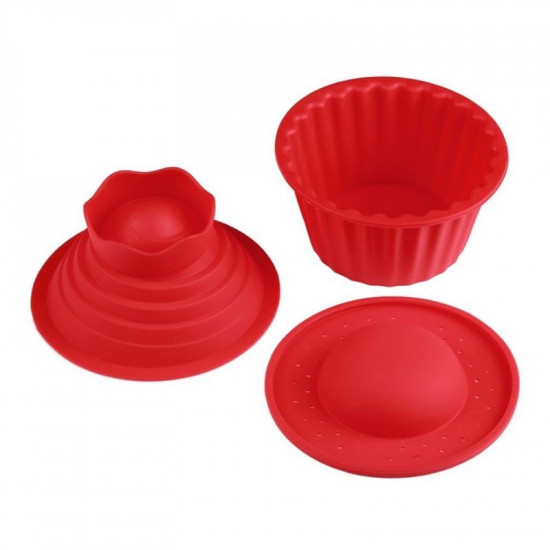 Jumbo Cupcake Shape Silicone Cake Mould