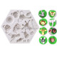 3D Animal Faces Fondant Mould