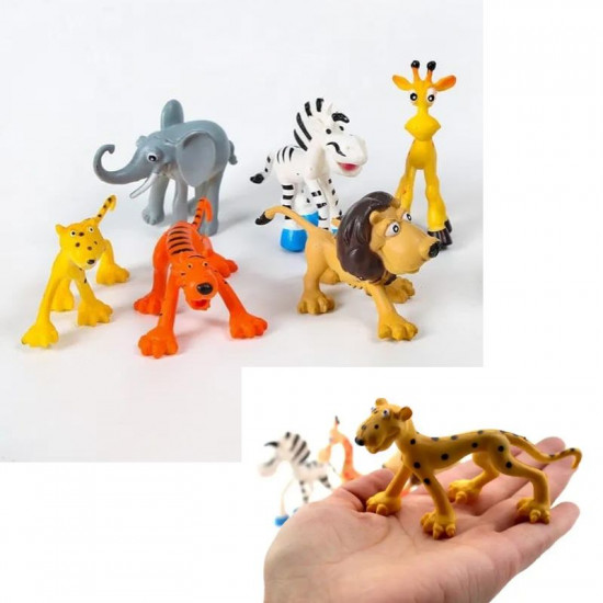 Animal Zoo Toy Cake Toppers (Set of 6)