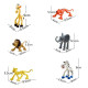 Animal Zoo Toy Cake Toppers (Set of 6)