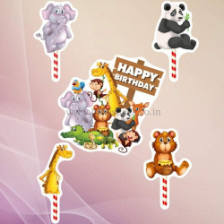 Jungle Theme Paper Toppers (Set of 5)