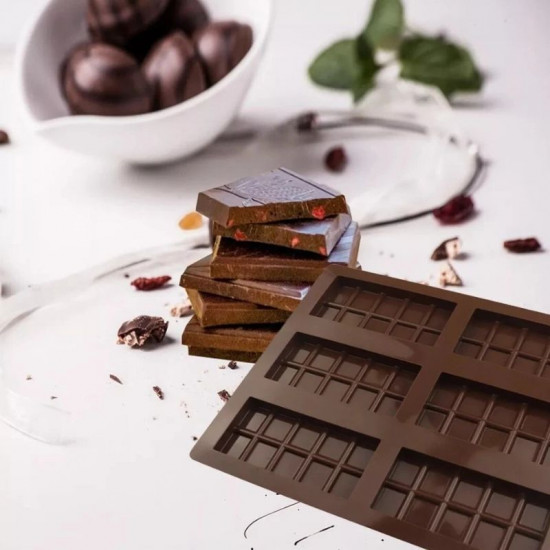 Kunafa Chocolate Bar 6 Cavity Silicone Mould Kunafa Chocolate Bar 6 Cavity Silicone Mould