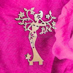Lady Silhouette Acrylic Cake Topper