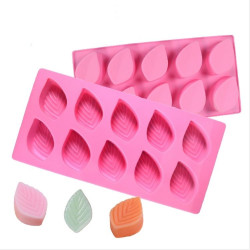 Leaf Shape 10 Cavity Silicone Mould