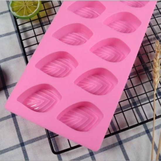 Leaf Shape 10 Cavity Silicone Mould