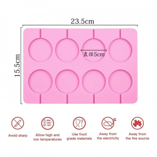 Silicone Lollipop Mould 8 Cavity