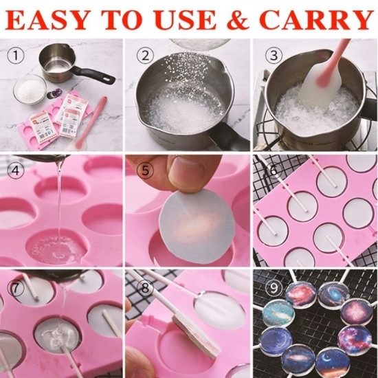 Silicone Lollipop Mould 8 Cavity