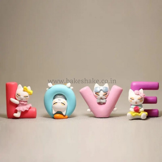 Love Cats Miniature (Set of 4)