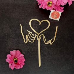 Love Theme Acrylic Cake Topper