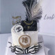 Luxury Handbag Miniature Cake Topper - Black