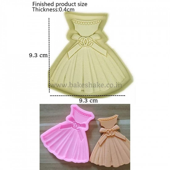 Luxury Frock Dress Silicone Fondant Mould