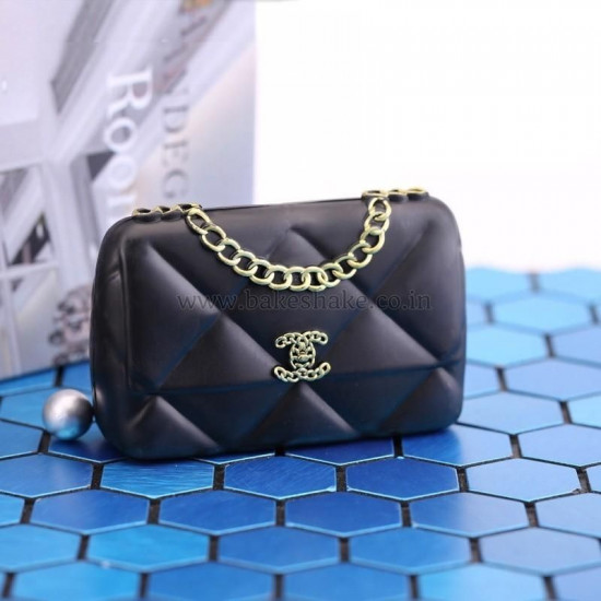 Chanel Luxury Handbag Miniature Cake Topper - Black