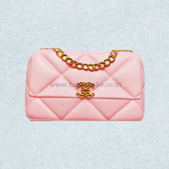 Luxury Handbag Miniature Cake Topper - Pink