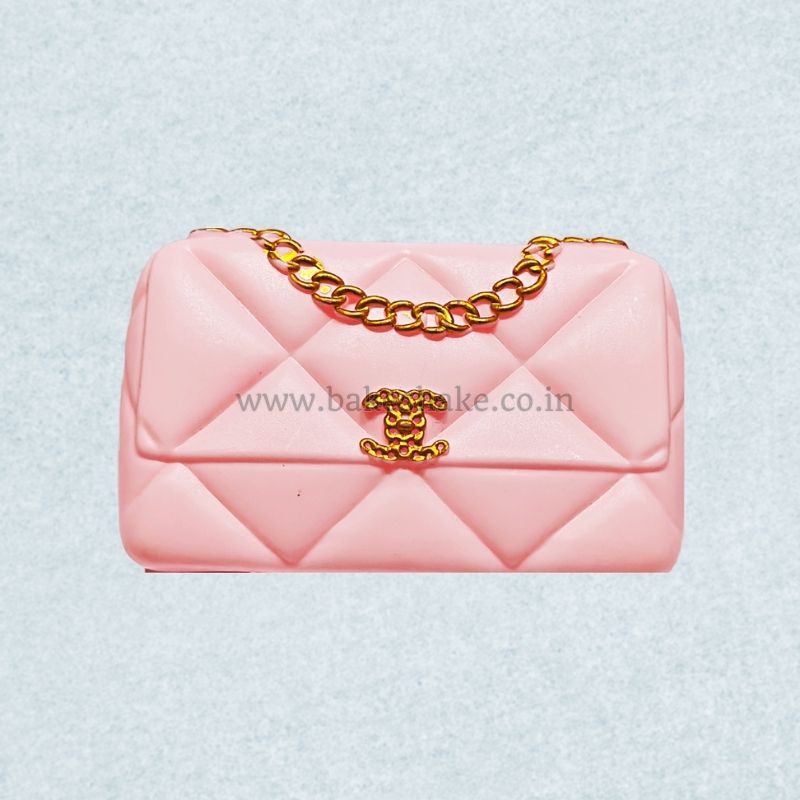 Luxury Handbag Miniature Cake Topper - Pink