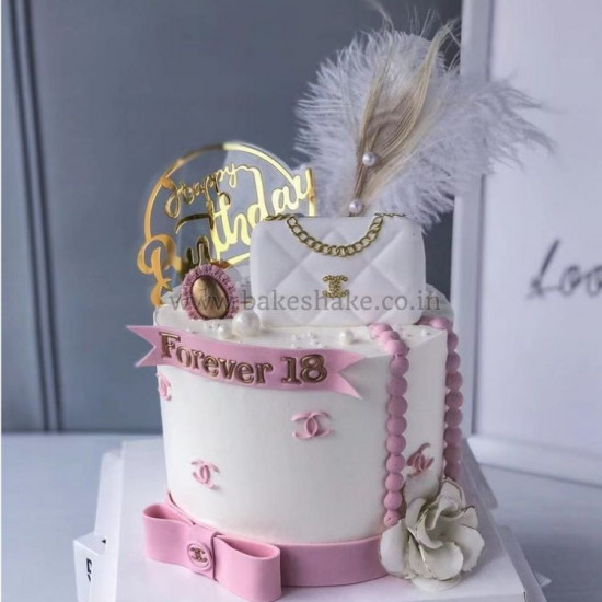 Luxury Handbag Miniature Cake Topper - White Luxury Handbag Miniature Cake Topper - White