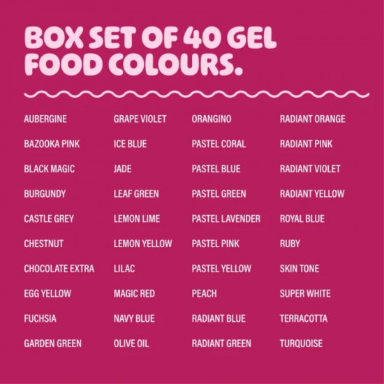 Mini Spectral Gel Food Colours Set of 40 Pieces - Magic Colours