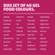 Mini Spectral Gel Food Colours Set of 40 Pieces - Magic Colours