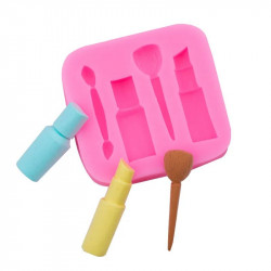 Makeup Brush Lipstick Nail Polish Silicone Mould