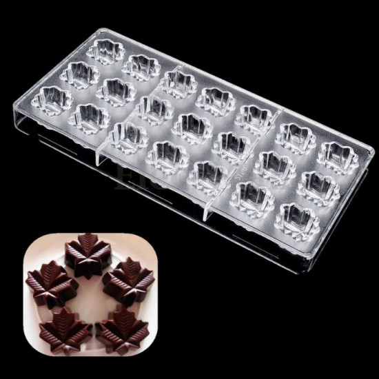 Maple Leaf Shape Polycarbonate Chocolate Mould