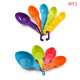 Plastic Measuring Cups & Spoons Multi Colour- Set of 9 Pcs.