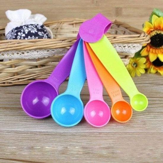 Measuring Spoons Multi Colour Set of 5 Pcs.