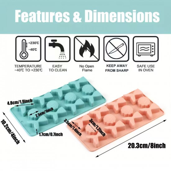Mermaid Tail Sea Shell Silicone Chocolate Mould