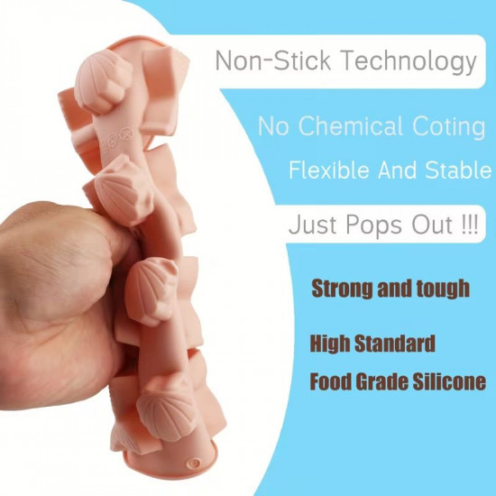 Mermaid Tail Sea Shell Silicone Chocolate Mould