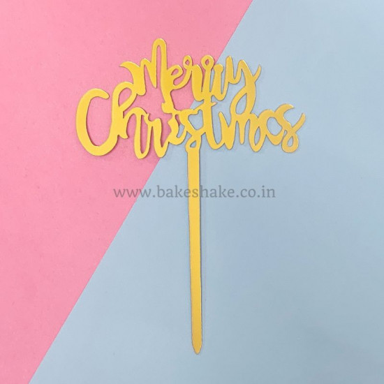 Merry Christmas Acrylic Cake Topper (Style 10)