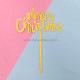 Merry Christmas Acrylic Cake Topper (Style 10)