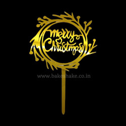 Merry Christmas Acrylic Cake Topper (Style 7)