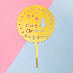 Merry Christmas Acrylic Cake Topper (Style 9)