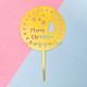 Merry Christmas Acrylic Cake Topper (Style 9)