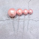 Light Pink Faux Ball Toppers for Cake Decoration (20 Pcs) Metallic Finish
