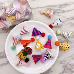 Mini Birthday Hats Cake Toppers (Set of 15)