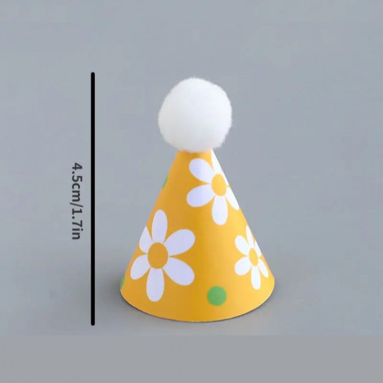Mini Birthday Hats Cake Toppers (Set of 15)