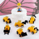 Mini Construction Vehicles Toy Set for Cake Decoration