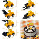 Mini Construction Vehicles Toy Set for Cake Decoration