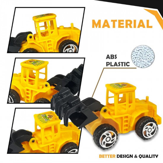Mini Construction Vehicles Toy Set for Cake Decoration