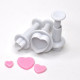 Mini Heart Shape Plunger Cutter Set of 3 Pieces