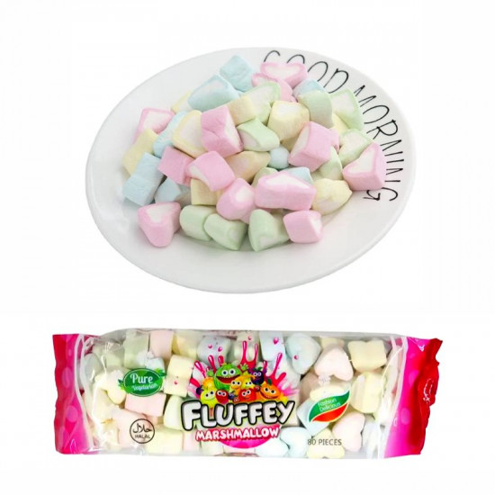 Multi Colour Mini Heart Shape Marshmallows