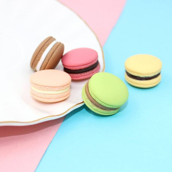 Multicolor Artificial Macaron Cookie for Cake Decor (Set of 6)